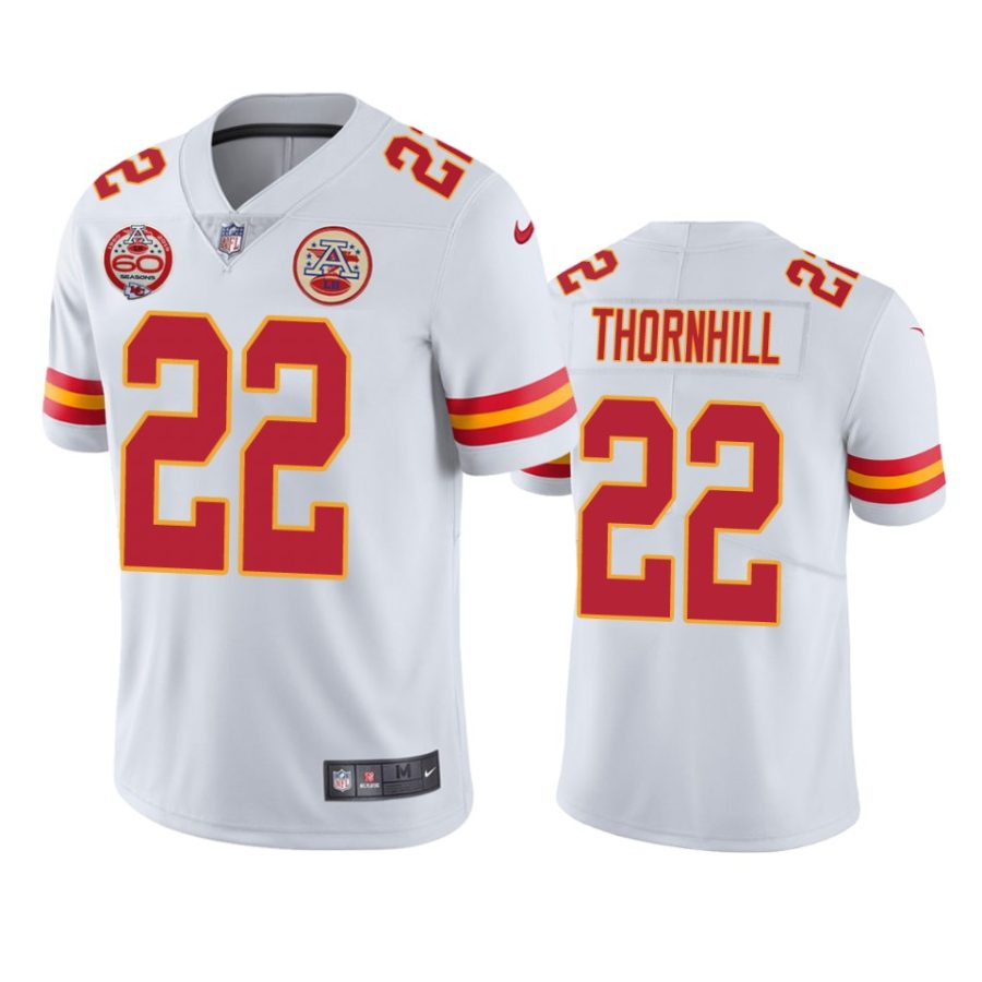 mens chiefs juan thornhill white 60th anniversary vapor limited jersey