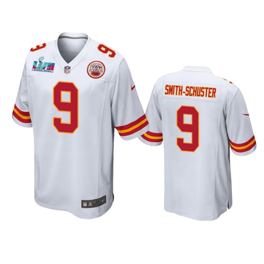 mens chiefs juju smith schuster white super bowl lvii game jersey