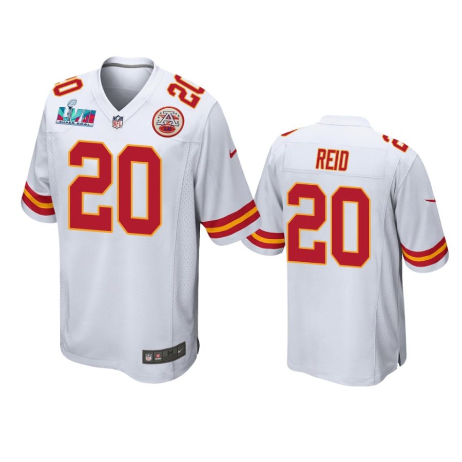 mens chiefs justin reid white super bowl lvii game jersey