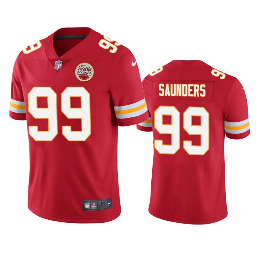 mens chiefs khalen saunders red vapor limited jersey