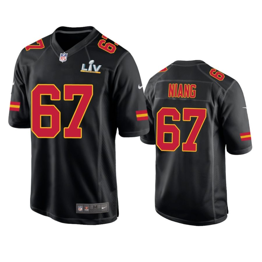 mens chiefs lucas niang black super bowl lv game fashion jersey