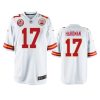 mens chiefs mecole hardman white 60th anniversary game jersey