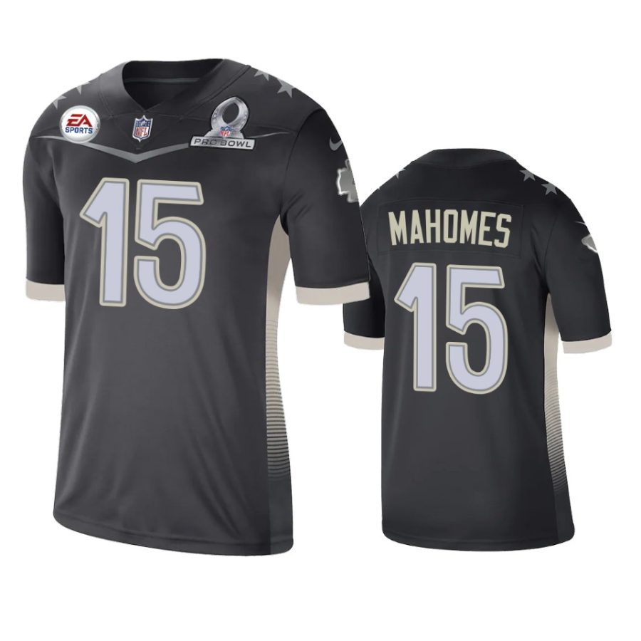 mens chiefs patrick mahomes anthracite 2021 afc pro bowl game jersey