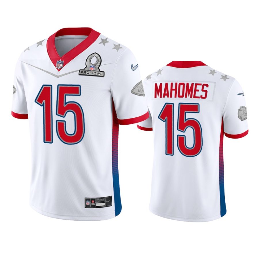 mens chiefs patrick mahomes white game 2022 afc pro bowl jersey