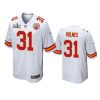 mens chiefs priest holmes white super bowl lv game jersey
