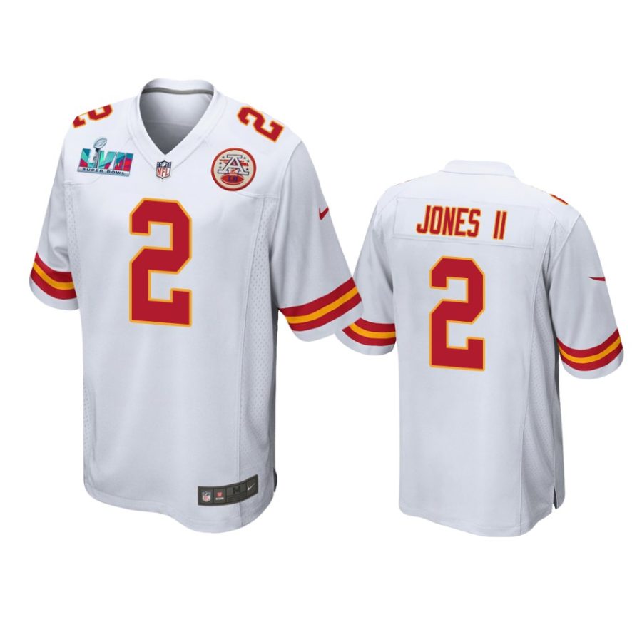 mens chiefs ronald jones ii white super bowl lvii game jersey