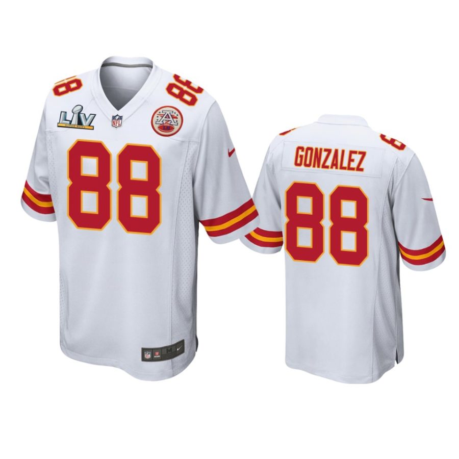 mens chiefs tony gonzalez white super bowl lv game jersey