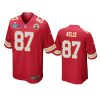 mens chiefs travis kelce red super bowl lvii game jersey