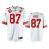 mens chiefs travis kelce white 60th anniversary game jersey