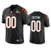 mens cincinnati bengals custom black super bowl lvi limited jersey