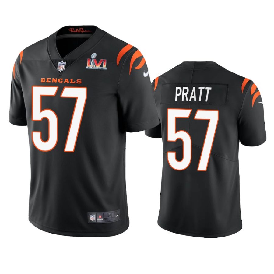 mens cincinnati bengals germaine pratt black super bowl lvi limited jersey