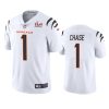 mens cincinnati bengals jamarr chase white super bowl lvi limited jersey