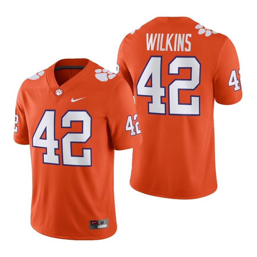 mens clemson tigers christian wilkins nike orange game jersey