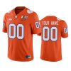 mens clemson tigers custom orange 2020 national championship jersey