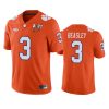 mens clemson tigers vic beasley orange 2020 national championship jersey