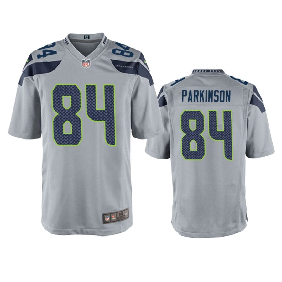 mens colby parkinson seahawks gray game jersey