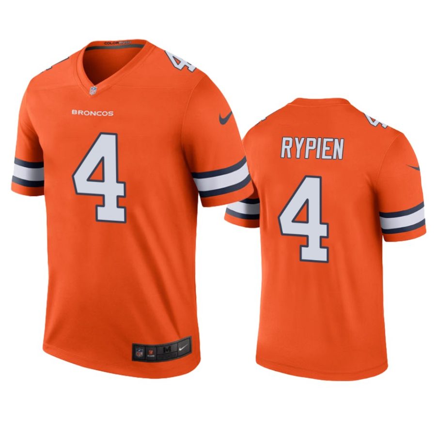 mens color rush legend broncos brett rypien orange jersey