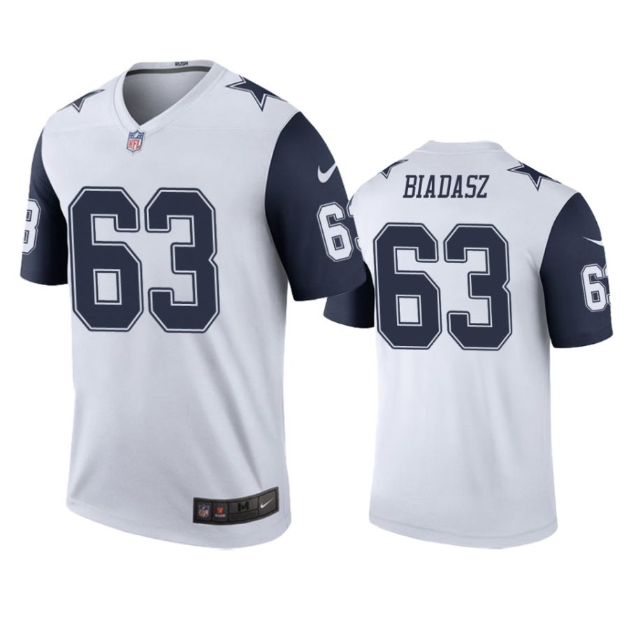 mens color rush legend cowboys tyler biadasz white jersey