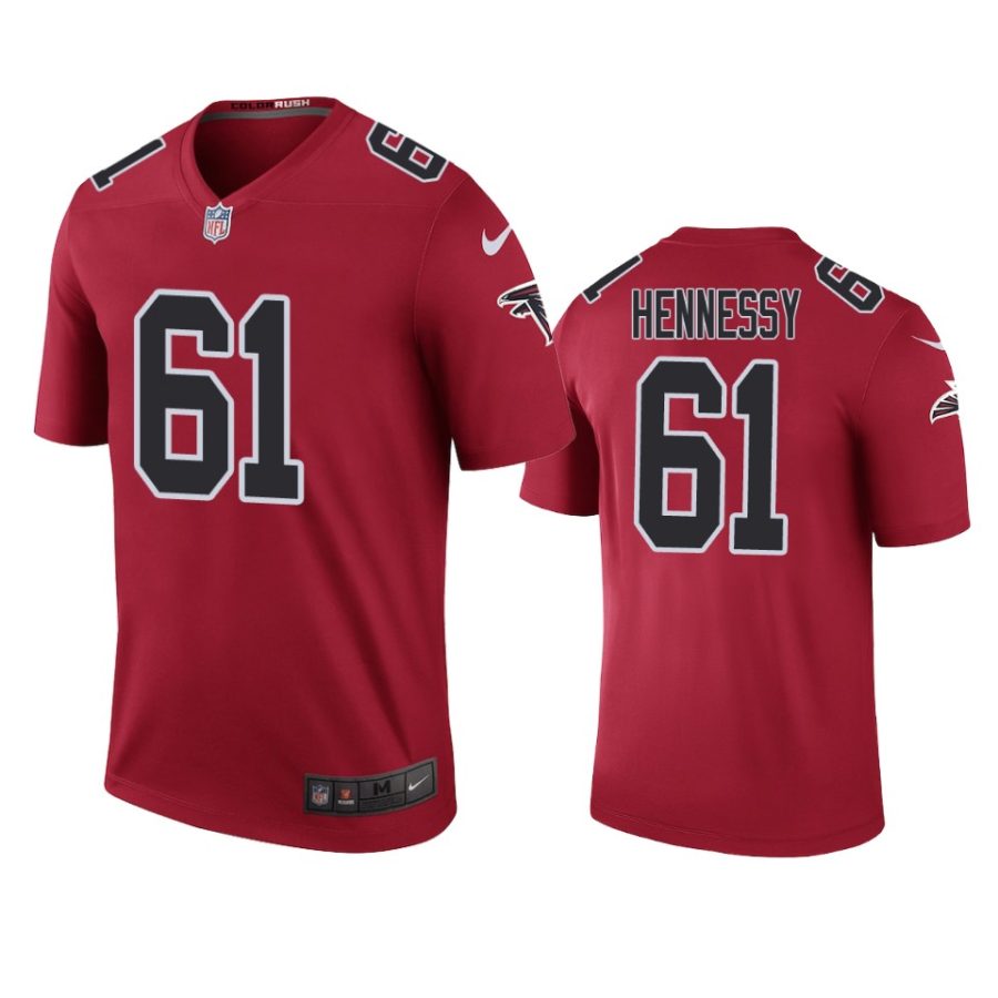 mens color rush legend falcons matt hennessy red jersey