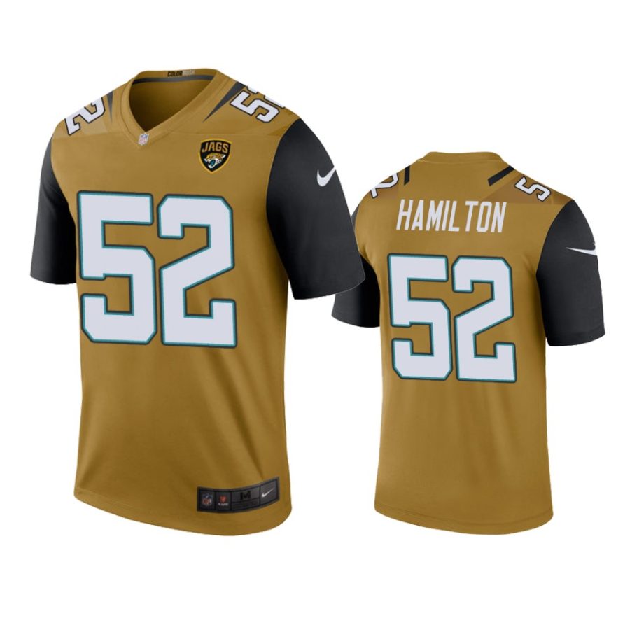 mens color rush legend jaguars davon hamilton bold gold jersey