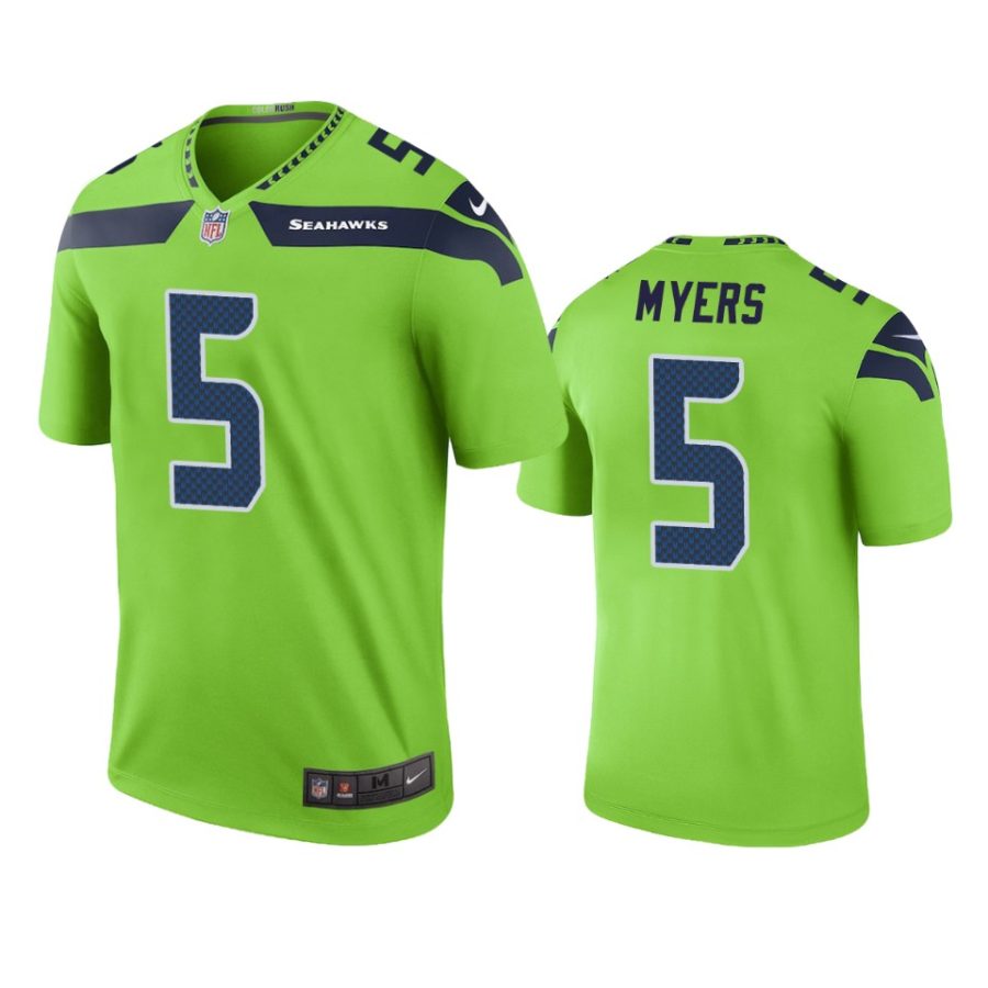 mens color rush legend seahawks jason myers green jersey