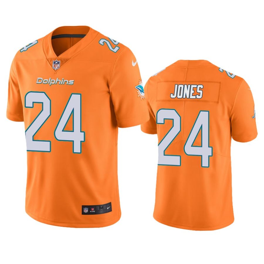 mens color rush limited byron jones dolphins orange jersey