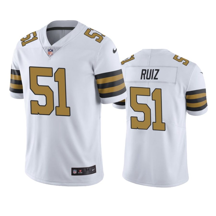 mens color rush limited cesar ruiz saints white jersey