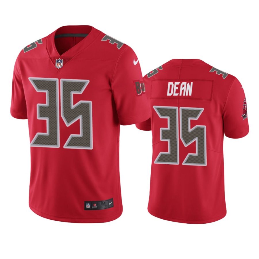 mens color rush limited jamel dean buccaneers red jersey