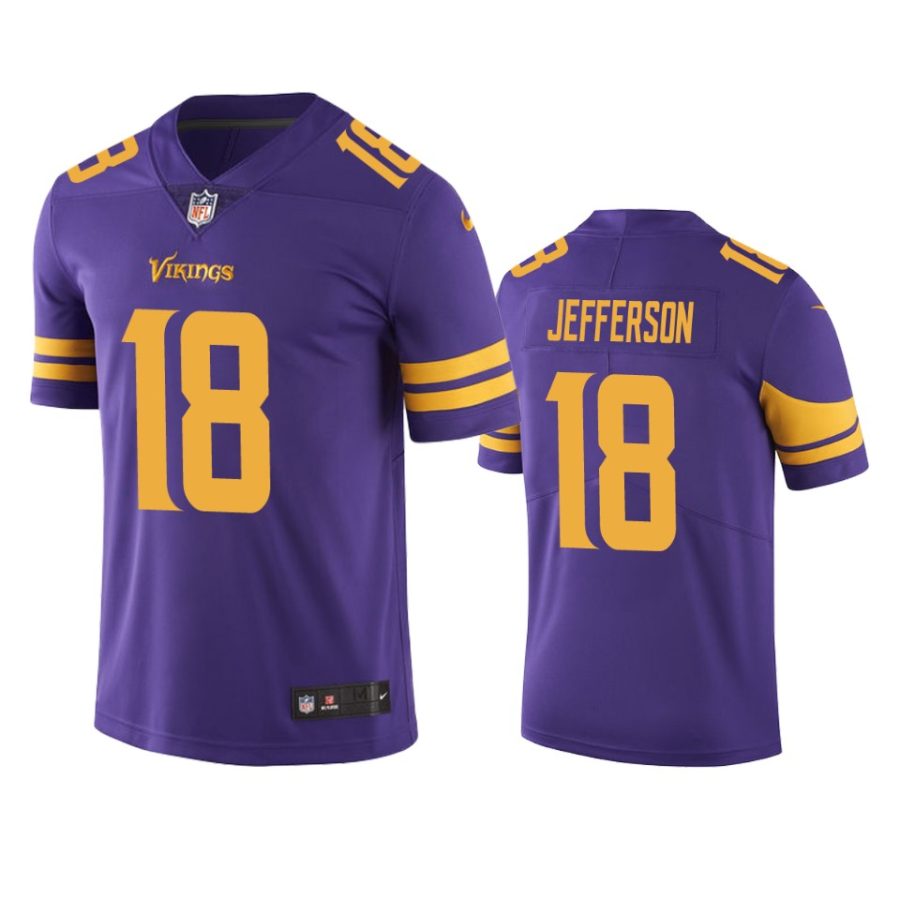 mens color rush limited justin jefferson vikings purple jersey