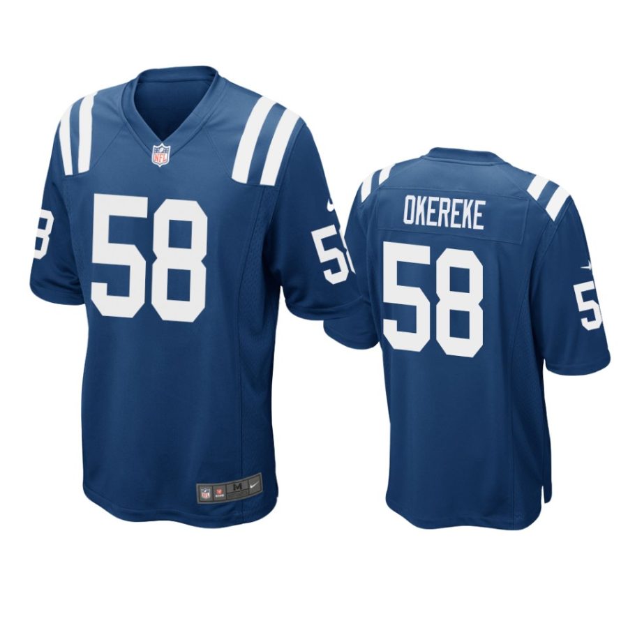 mens colts bobby okereke royal game jersey