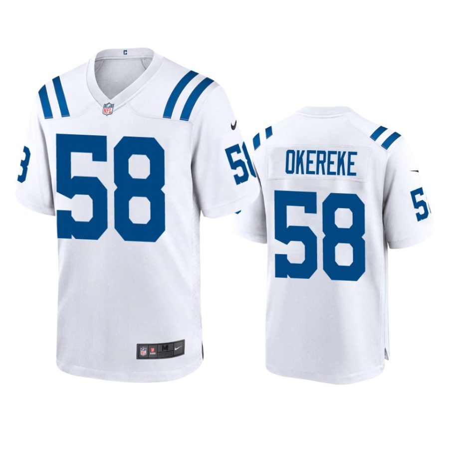 mens colts bobby okereke white 2020 game jersey