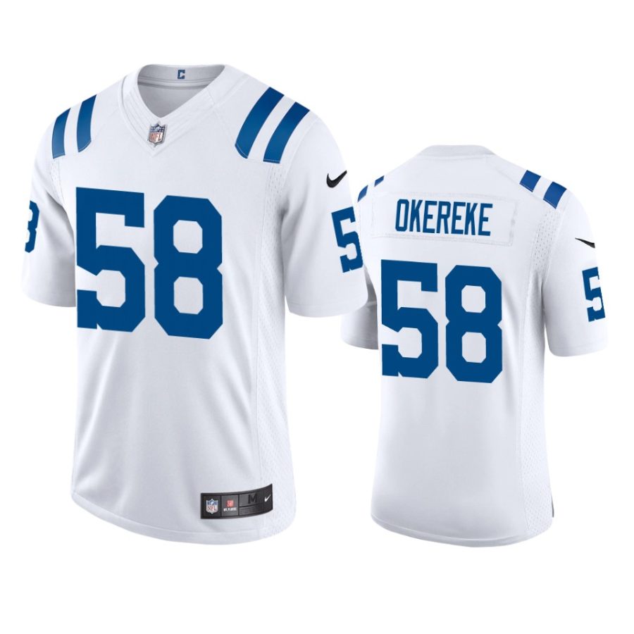 mens colts bobby okereke white 2020 vapor limited jersey