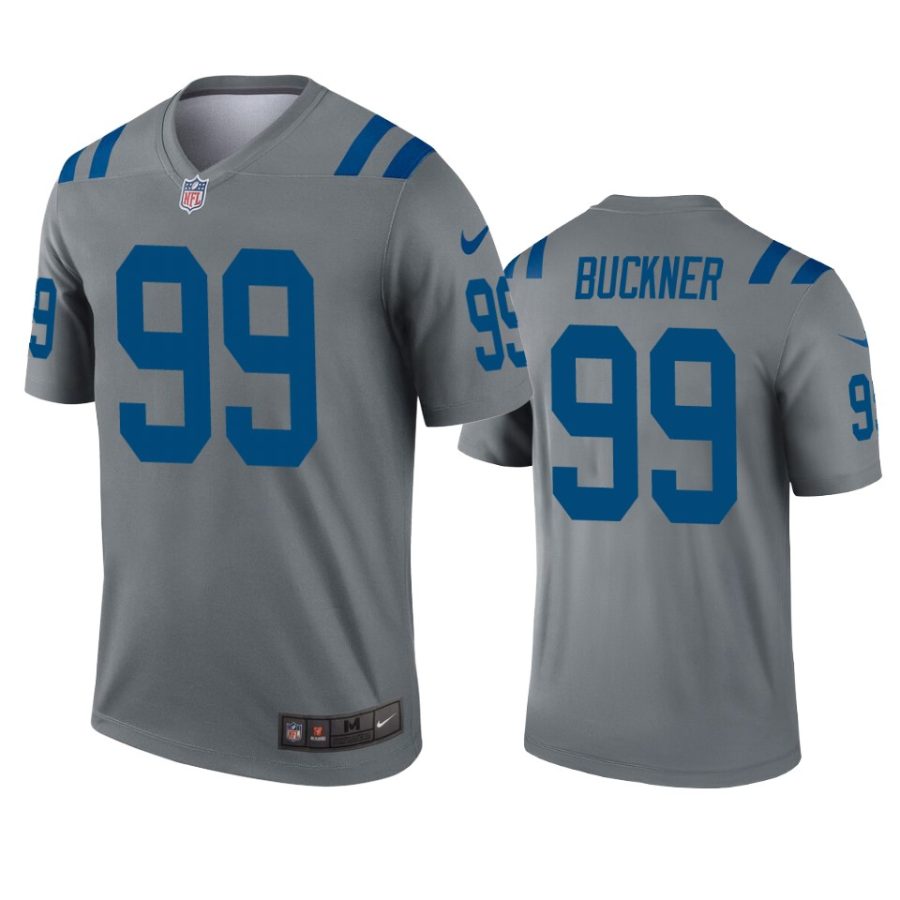 mens colts deforest buckner gray inverted legend jersey