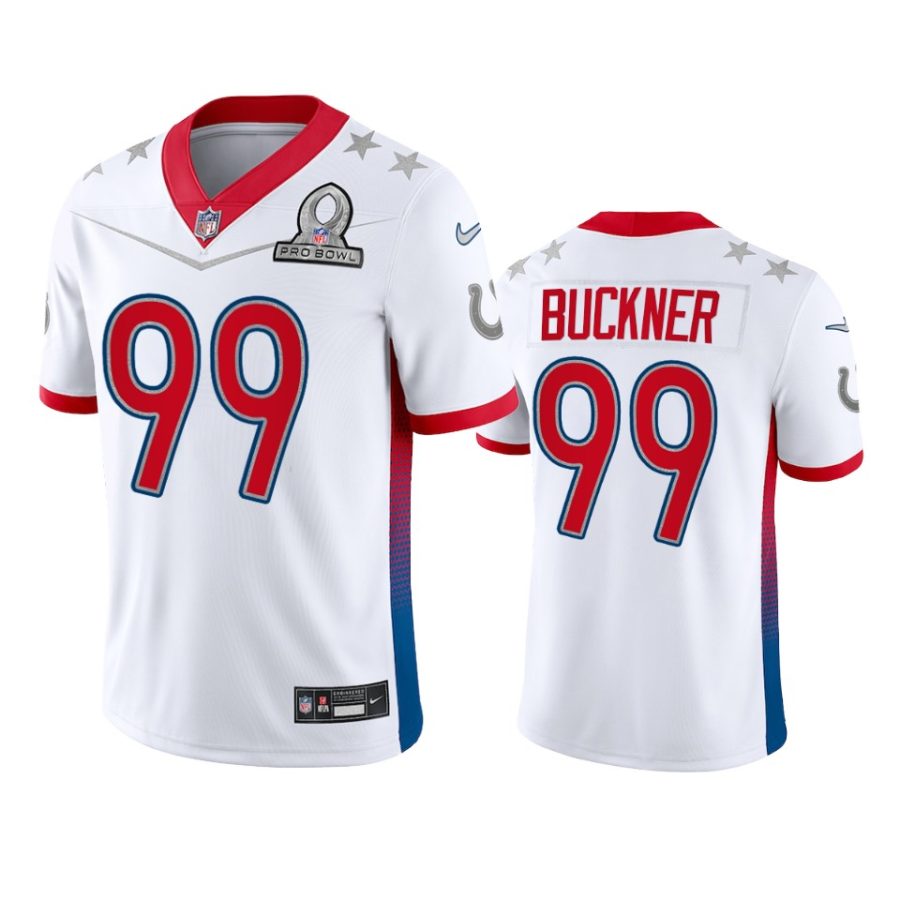 mens colts deforest buckner white game 2022 afc pro bowl jersey