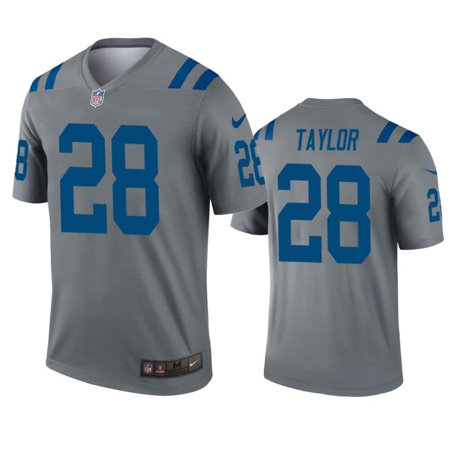 mens colts jonathan taylor gray inverted legend jersey