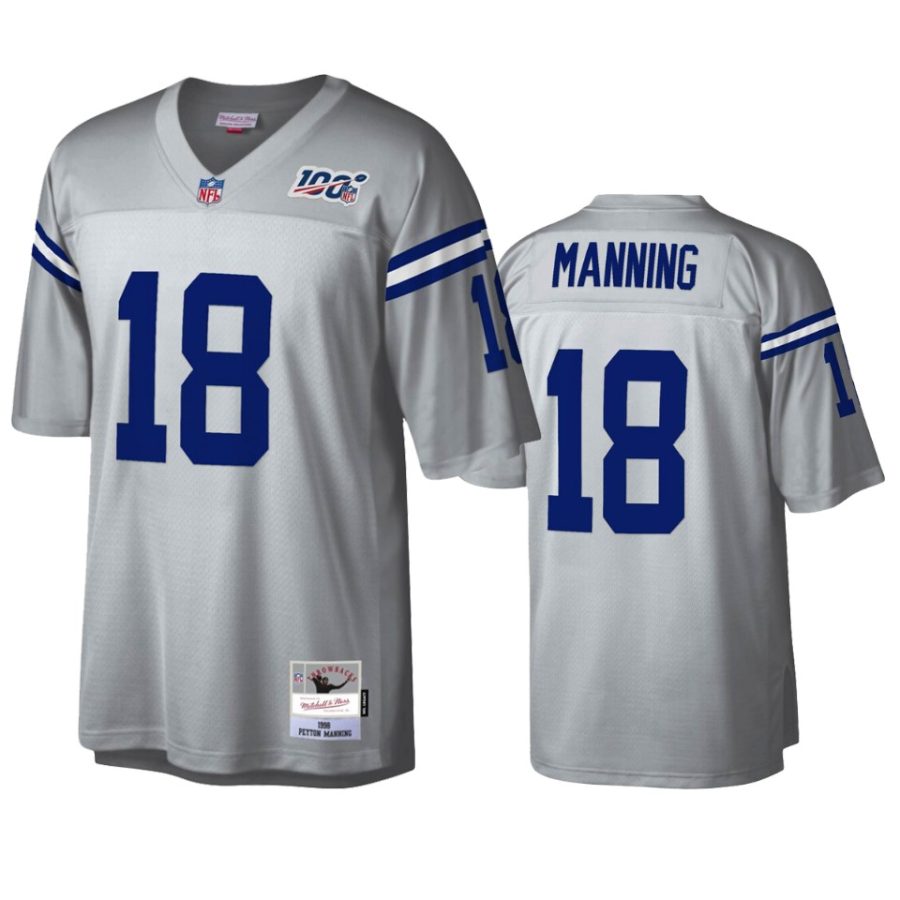 mens colts peyton manning platinum legacy nfl 100 jersey