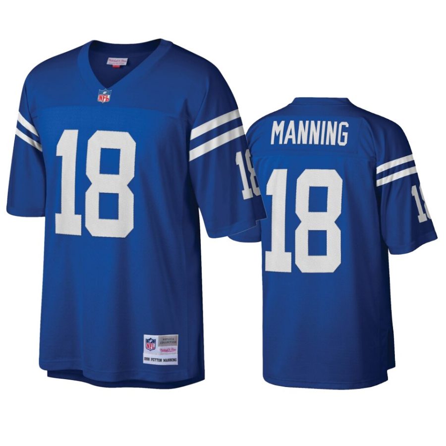 mens colts peyton manning royal legacy replica jersey