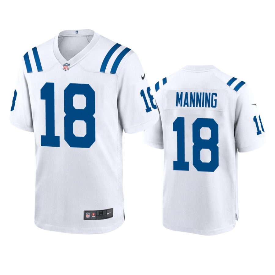 mens colts peyton manning white 2020 game jersey