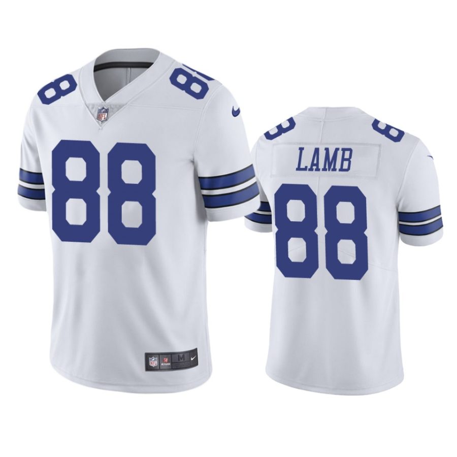 mens cowboys ceedee lamb white vapor limited jersey