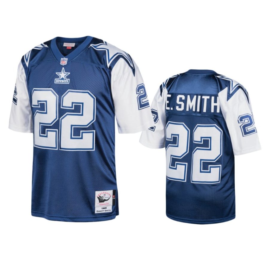mens cowboys emmitt smith navy throwback 1995 authentic jersey