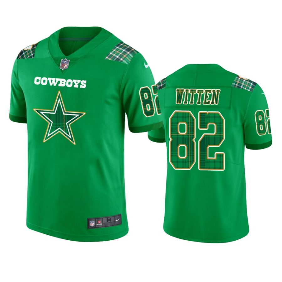 mens cowboys jason witten green st. patricks day jersey