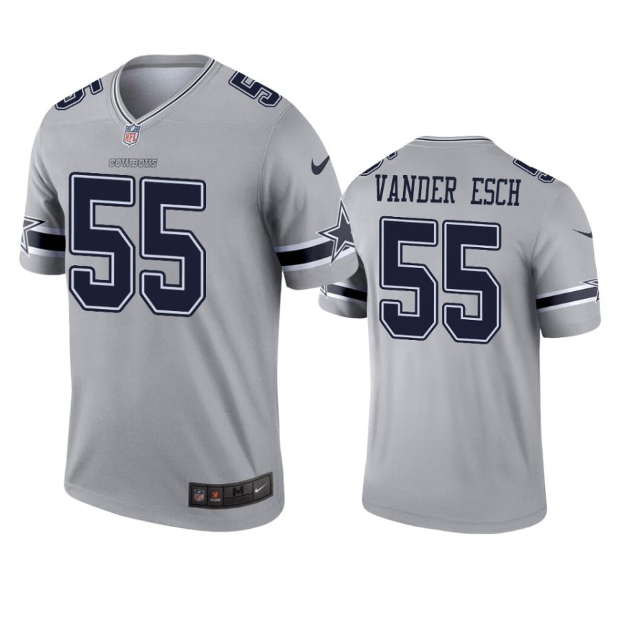 mens cowboys leighton vander esch gray inverted legend jersey