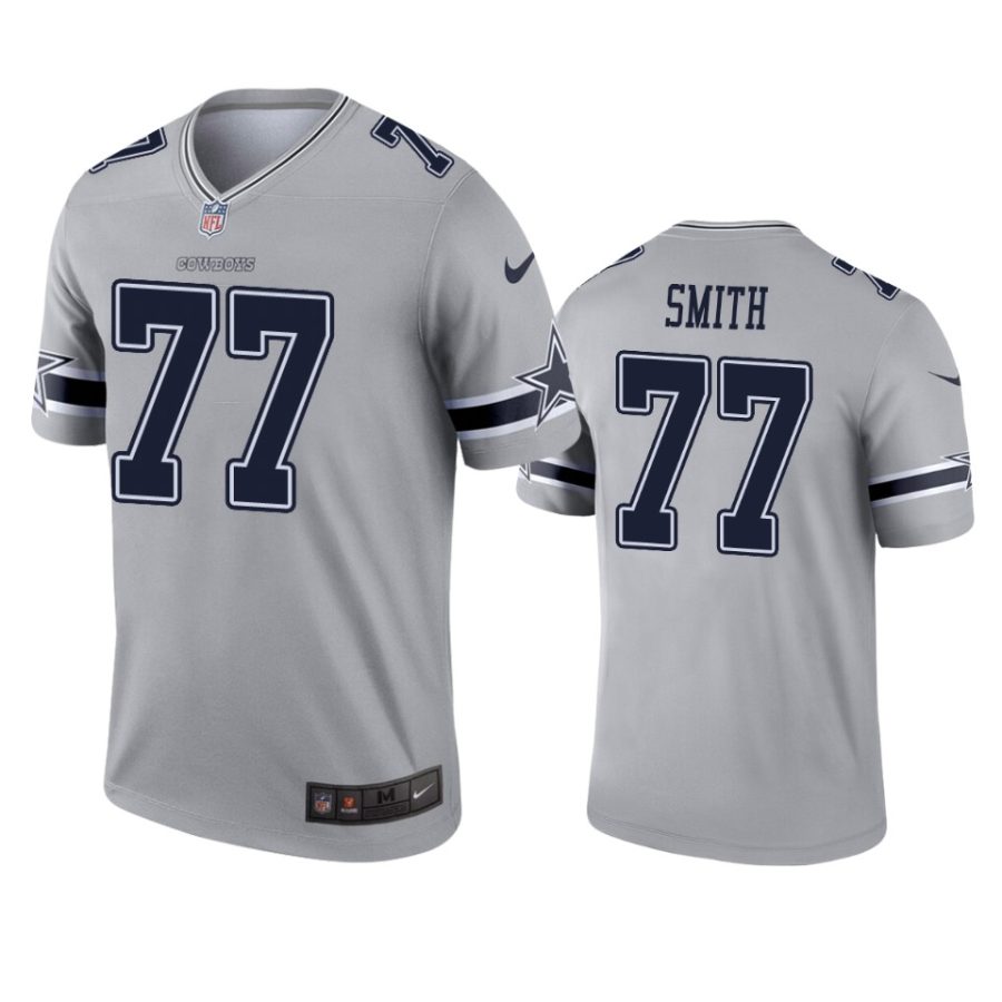 mens cowboys tyron smith gray inverted legend jersey