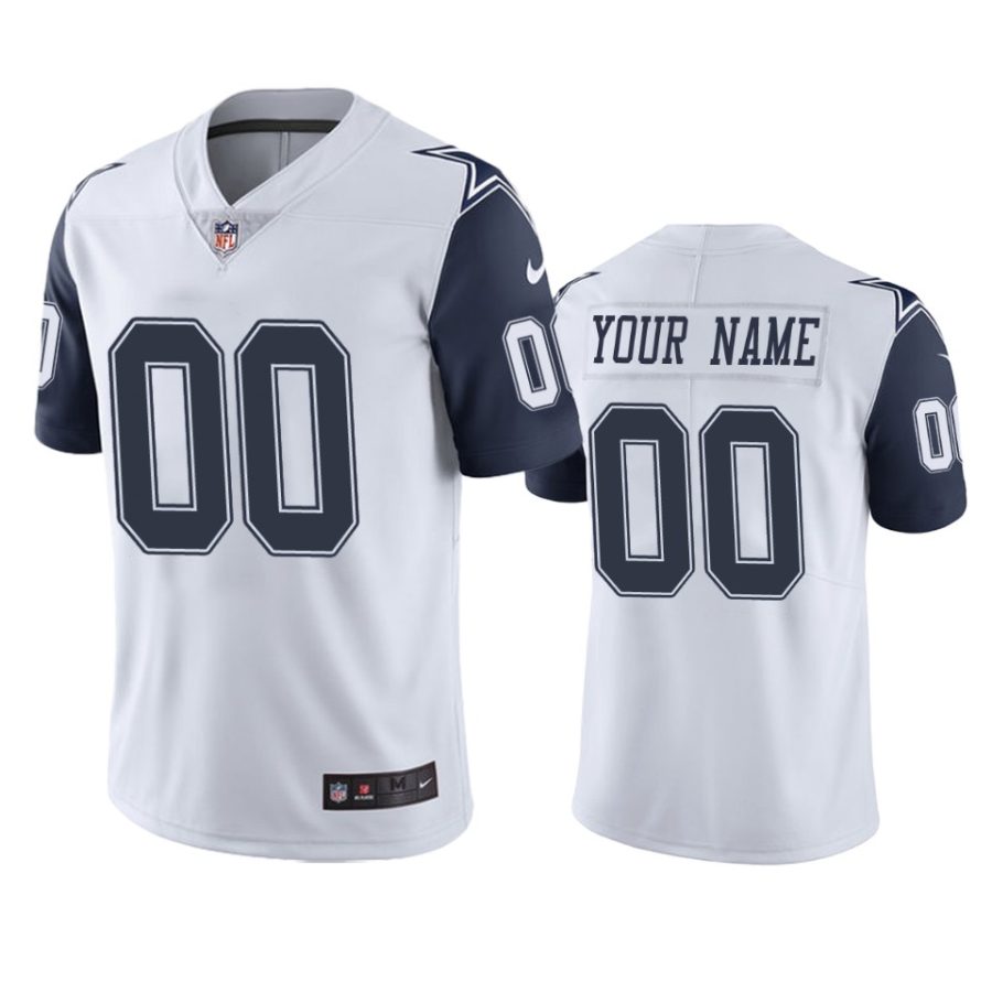 mens custom cowboys white color rush limited jersey