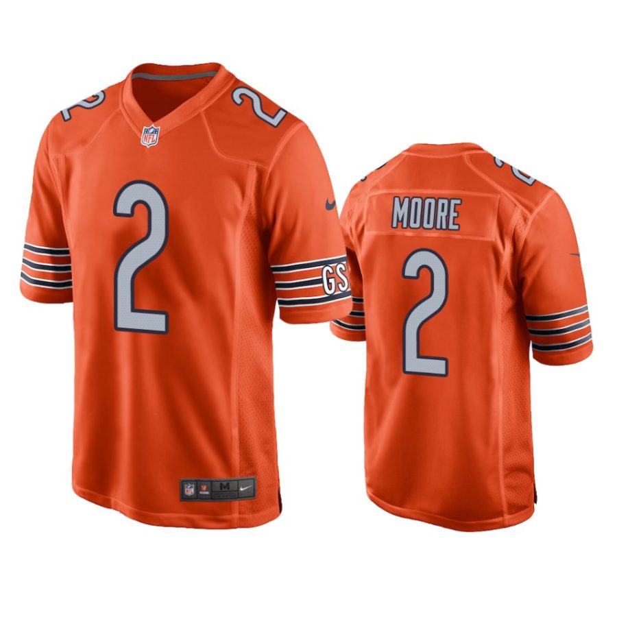 mens d.j. moore bears orange alternate game jersey