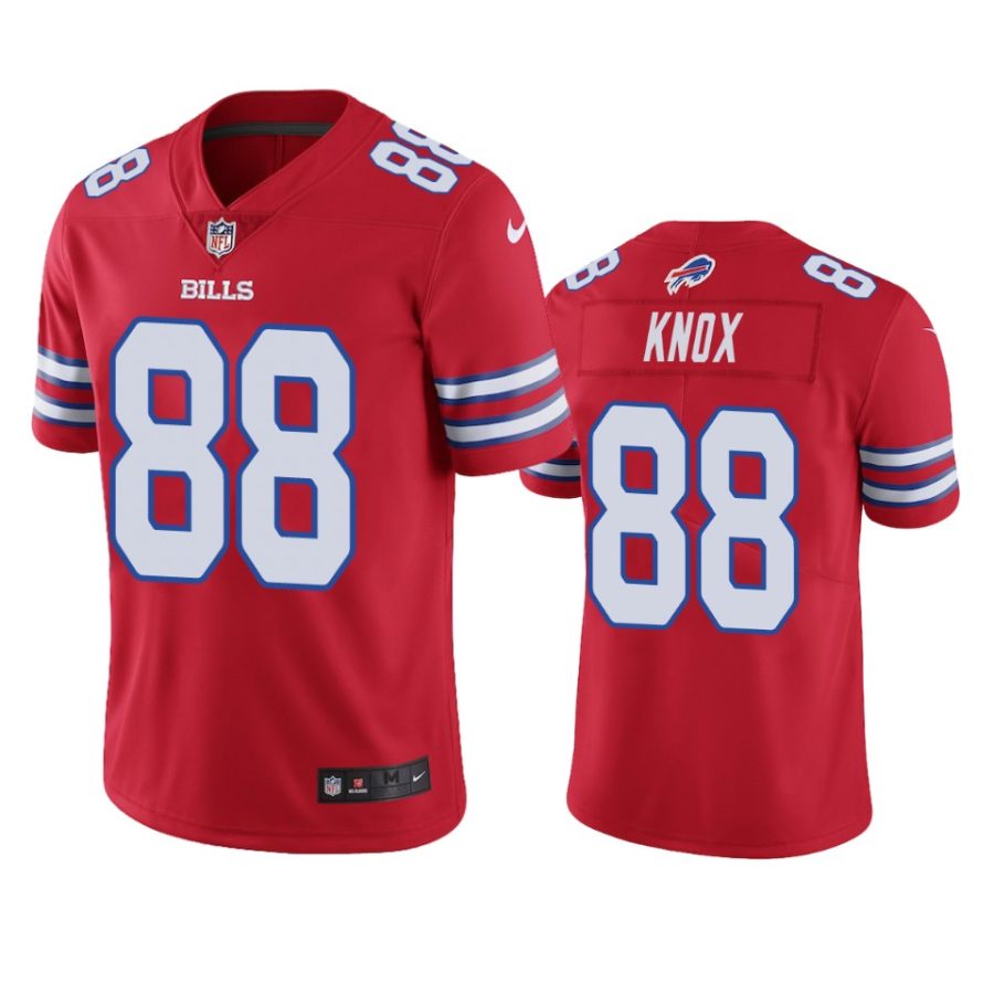 mens dawson knox bills red color rush limited jersey