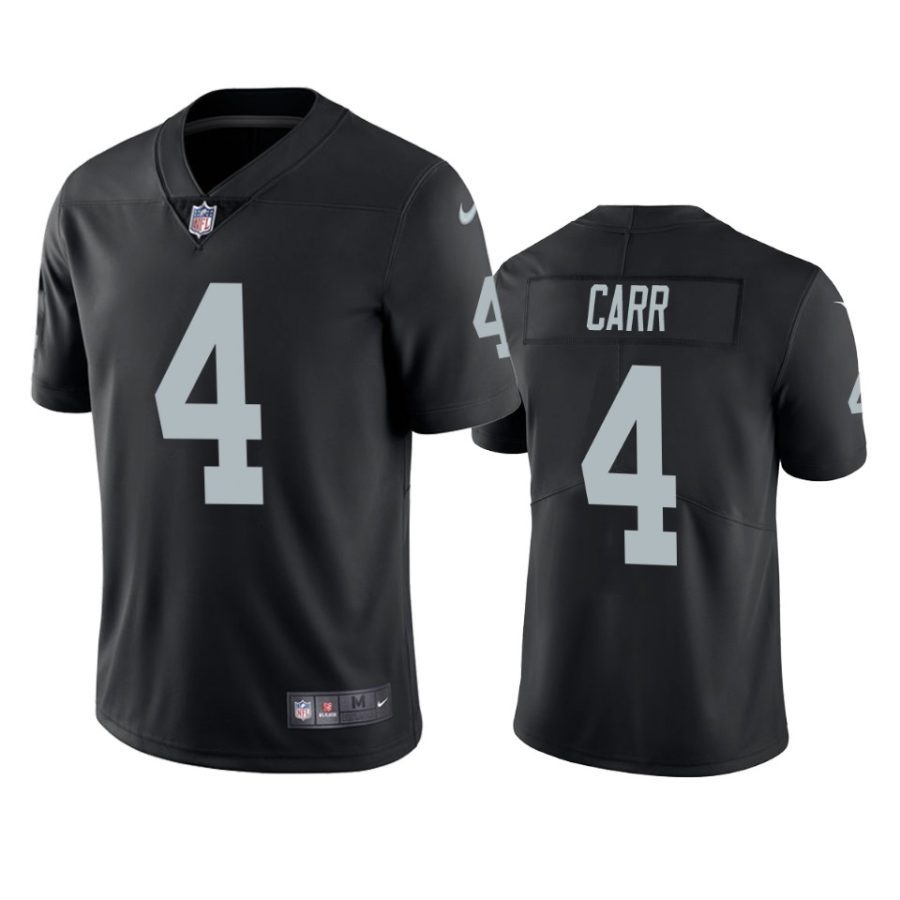 mens derek carr raiders black vapor jersey