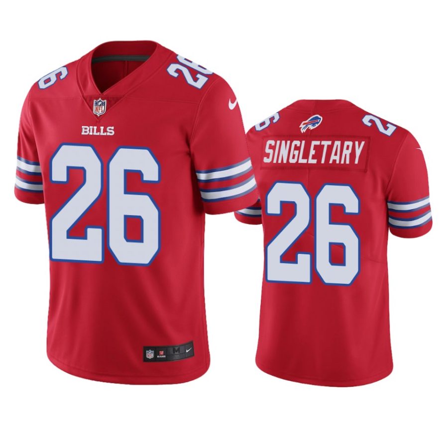 mens devin singletary bills red color rush limited jersey