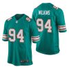 mens dolphins christian wilkins aqua throwback jersey