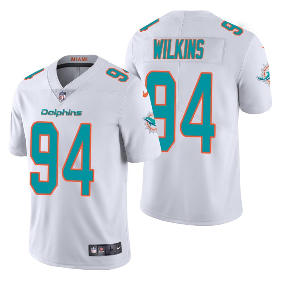 mens dolphins christian wilkins white vapor limited jersey